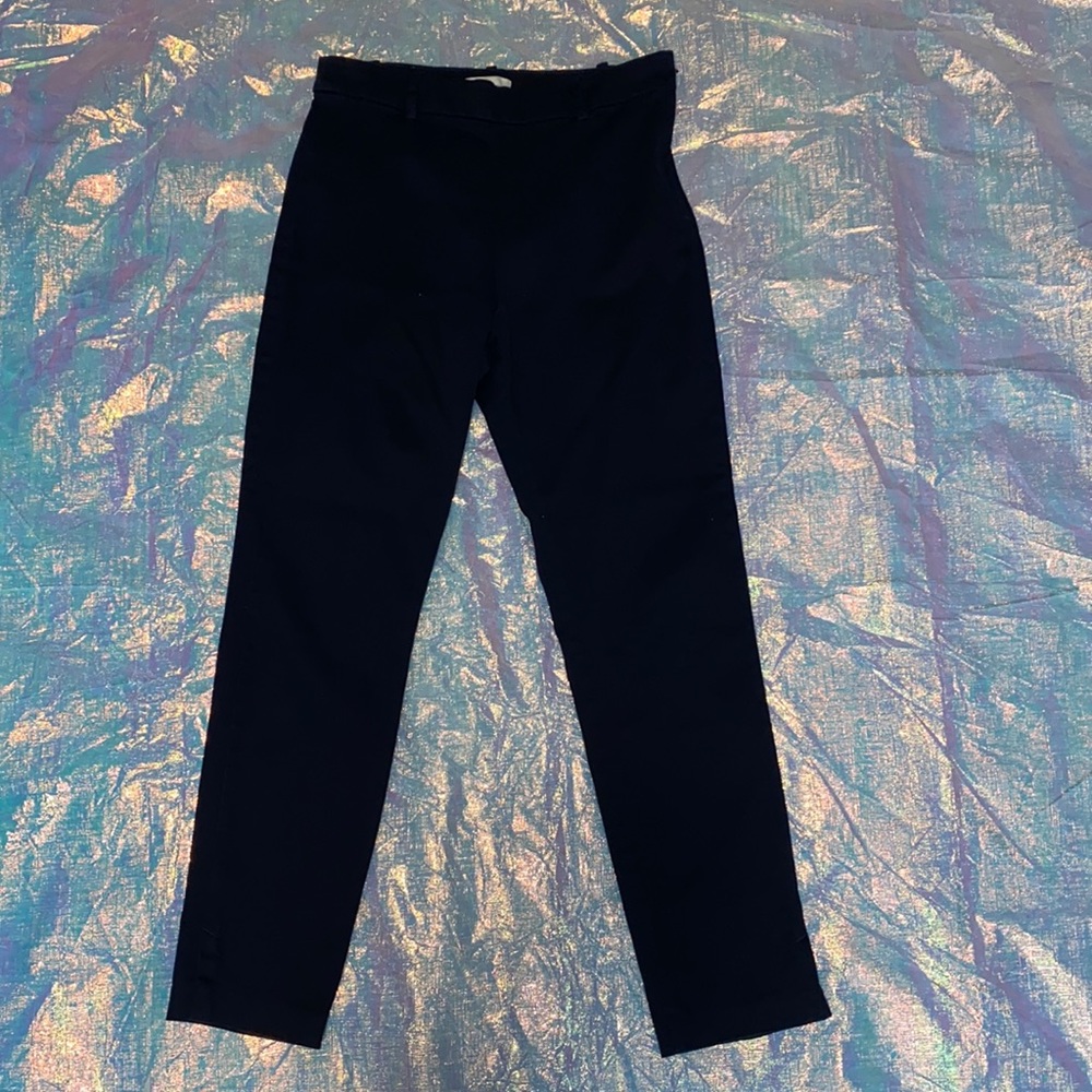 H&M Navy Blue slit ankle slacks